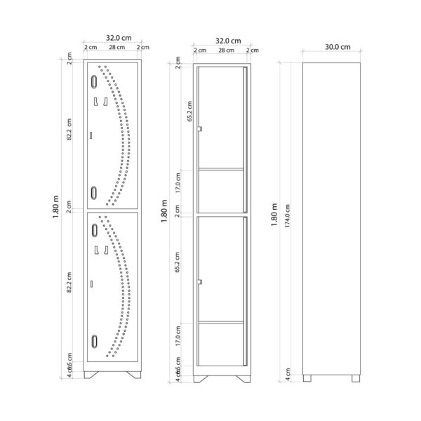Locker de 2 puestos – Almacenamiento compacto y seguro para espacios pequeños