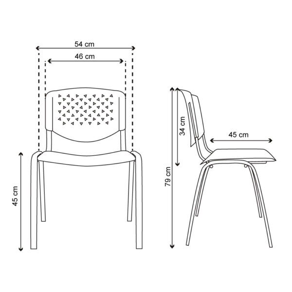 Silla Fija Risma Cromo - Image 2