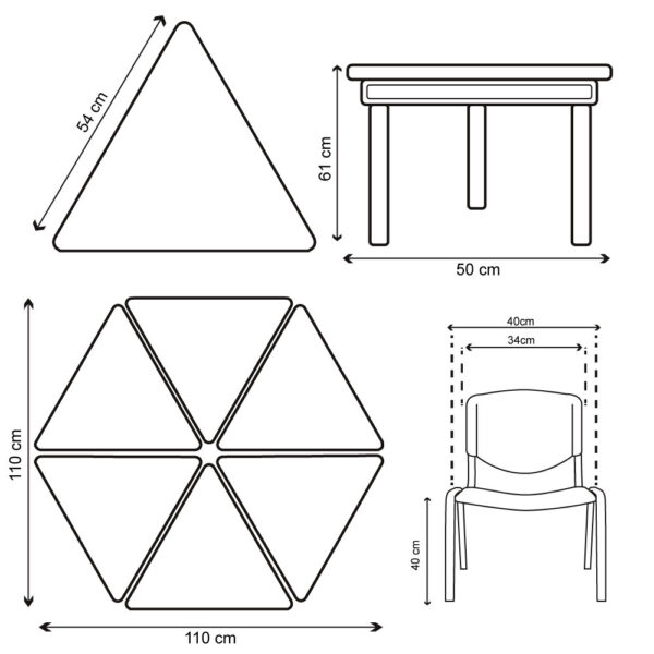 Juego De Mesa Hexagonal Clásica X6 Párvulos Y Preescolar - Image 2