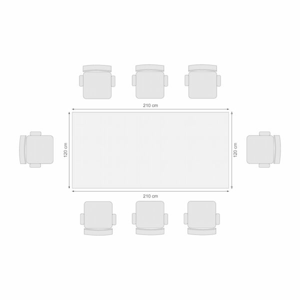 Mesa De Juntas Rectangular 8 Puestos - Image 3