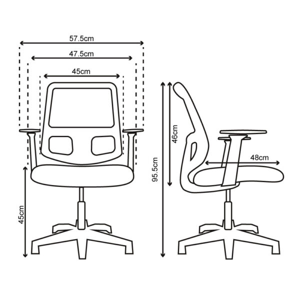 Silla de Escritorio Irlanda Cromo - Image 6