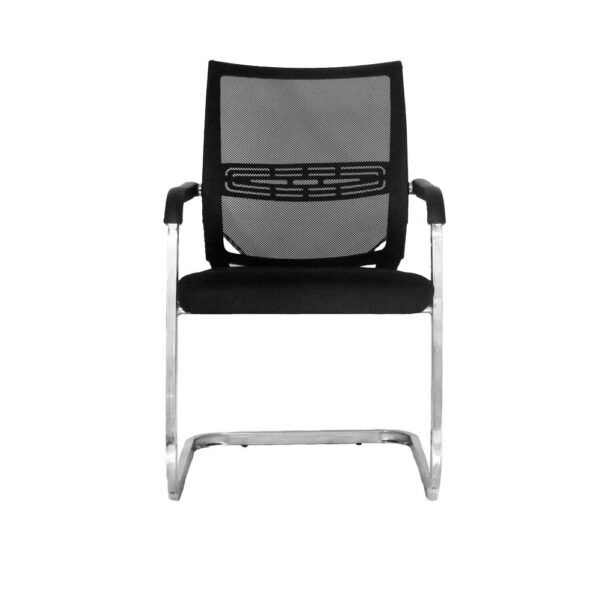 Silla Ucrania con respaldo alto y base de cromo, ideal para oficinas y espacios de trabajo modernos.