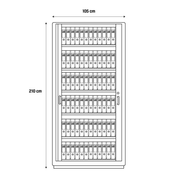 Dimensiones Folderama 210 – Mobiliario modular para oficinas y espacios de trabajo eficientes