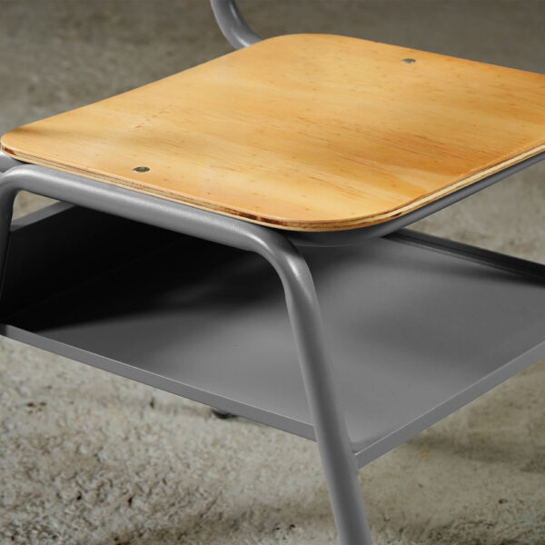silla de colegio asiento madera