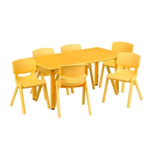 Juego De Mesa Rectangular Infantil X6