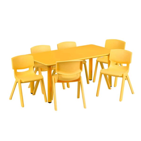 Juego De Mesa Rectangular Infantil X6