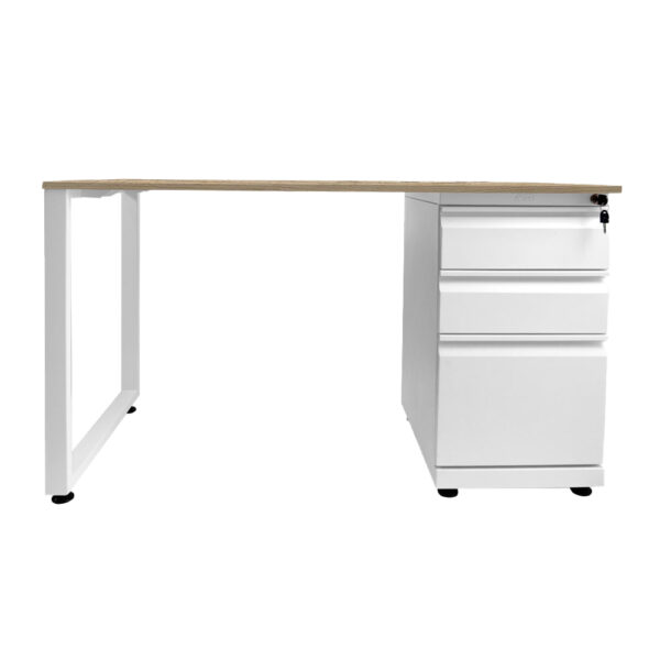 Escritorio Moderno Tipo C Blanco
