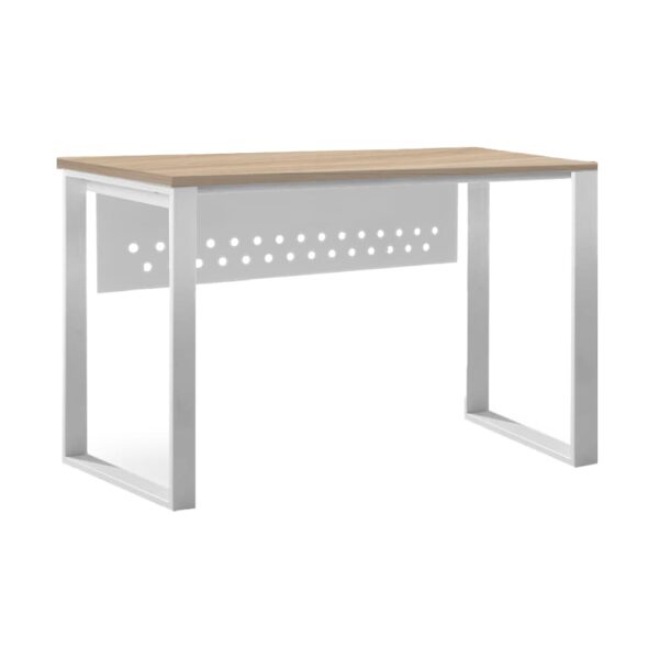 Escritorio Tipo C Sencillo con Faldón Blanco