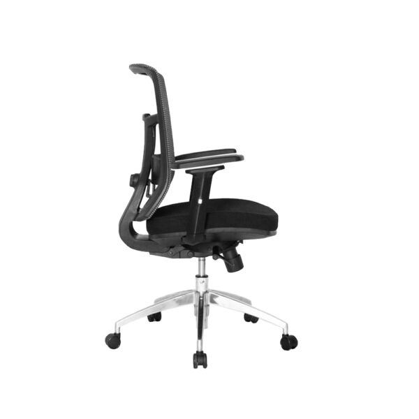 Silla para oficina osaka de perfil en gris