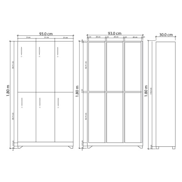 dimensiones locker en madera