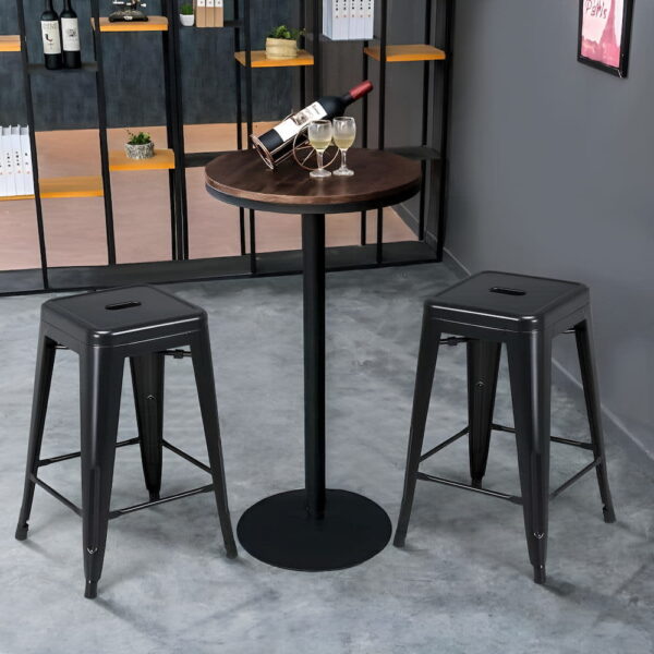 Butaco para barra Terek negro – Estilo moderno y elegante, ideal para ambientes de barra o cocina