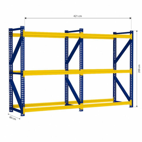 Estante Industrial Doble 500kg 200x421x60 - Image 3