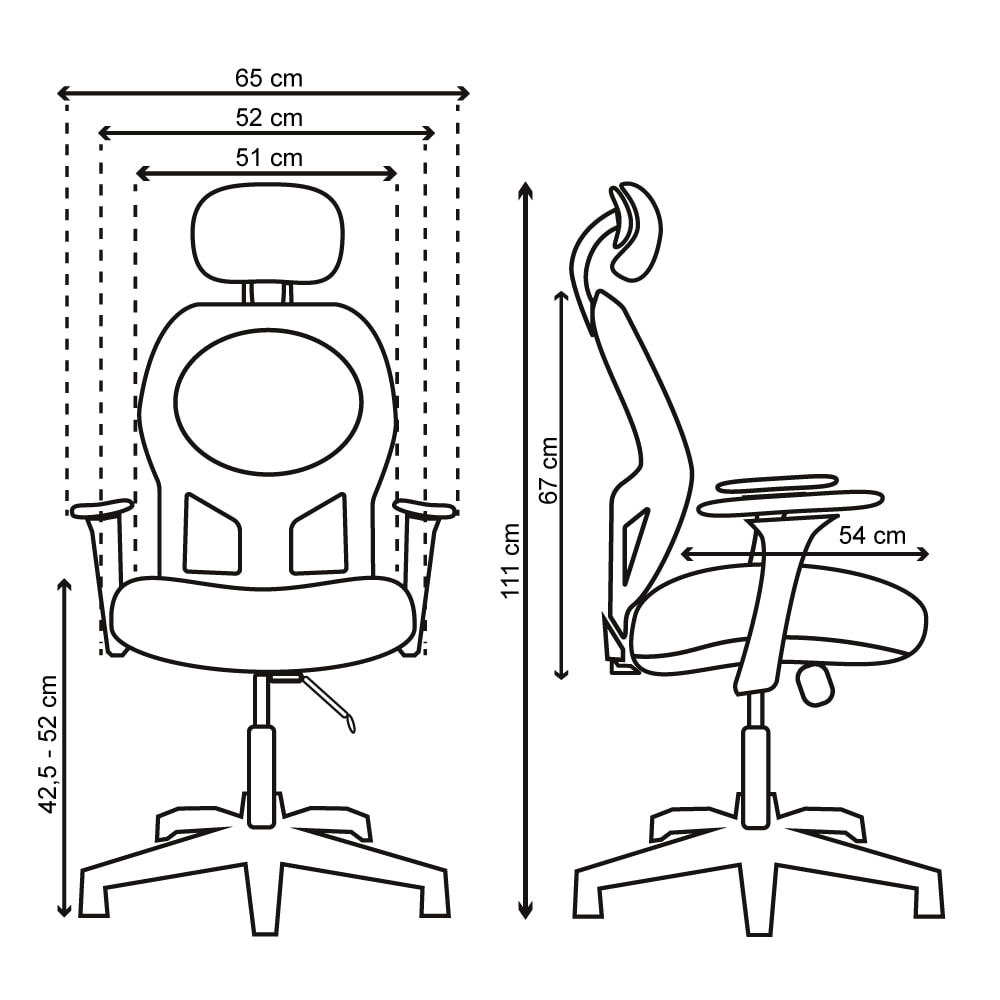 DIMENSIONES DE LA SILLA DALLAS CON CABECERO