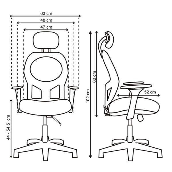 Silla de Escritorio Shanghái con Cabecero Cromo - Image 2