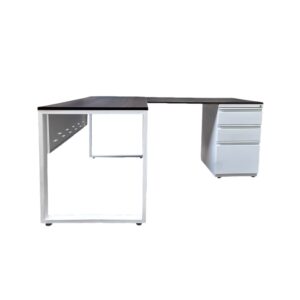 Escritorio Gerencial en L Tipo C con Faldón Blanco