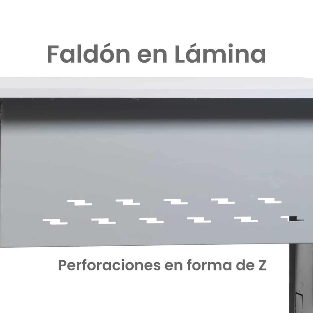 Escritorio Gerencial en L Tipo C con Faldón Blanco - Imagen 4