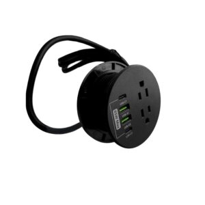 GROMMET REDONDO MAX Negro carga rápida