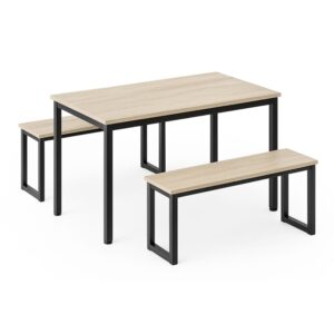 comedor metalico con bancas atlas