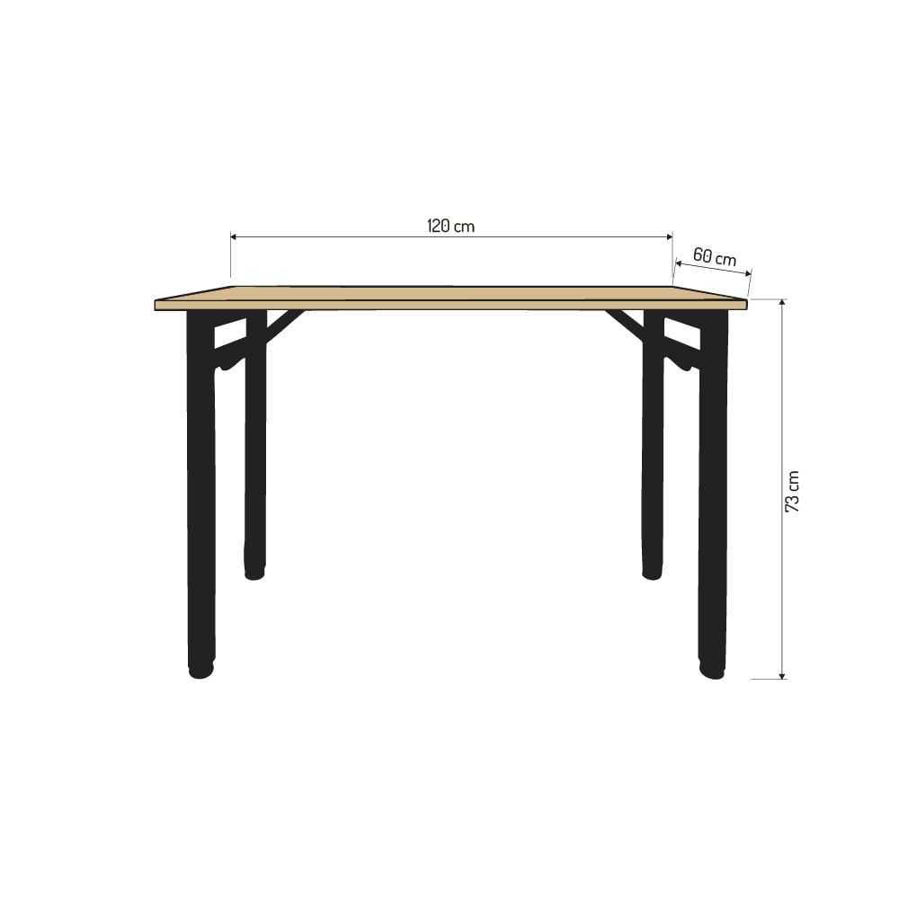 Dimensiones de la mesa plegable neo 120