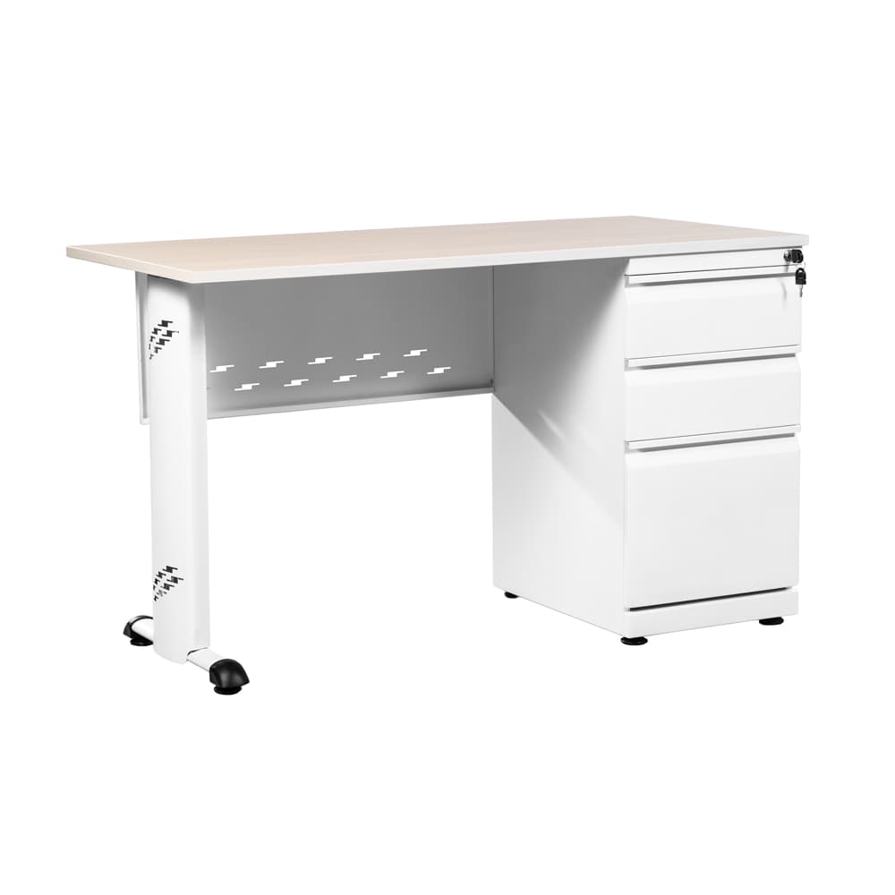 escritorio blanco operativo diagonal