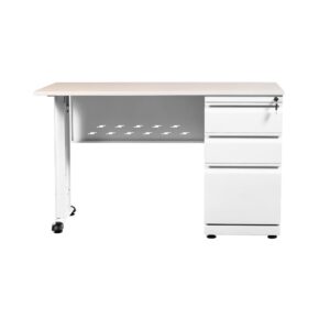 escritorio blanco operativo frontal