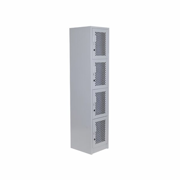 Locker Metálico 4 Puestos Puerta en malla