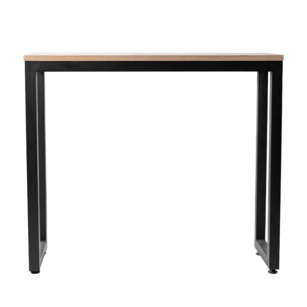 mesa tipo barra metalica con madera