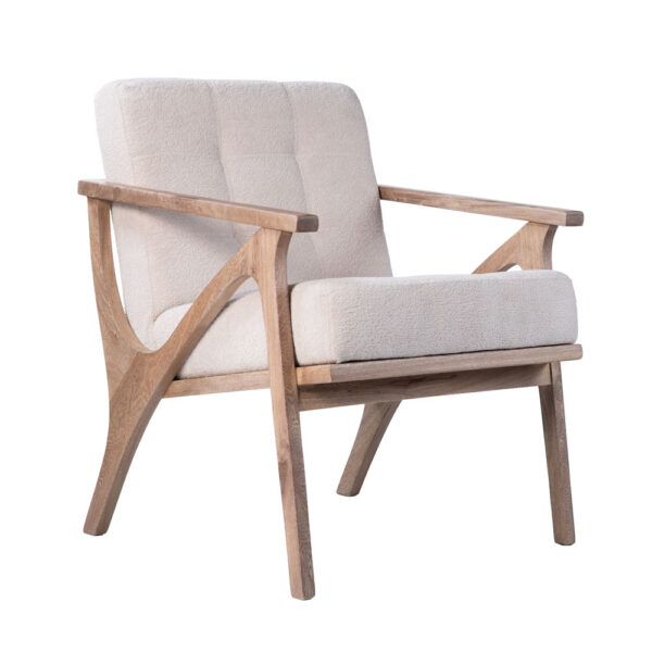 poltrona en madera diagonal