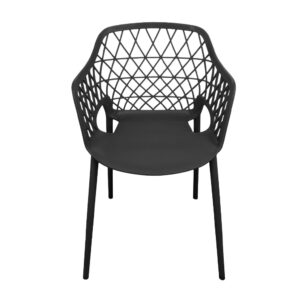 silla giorgia plástico negra