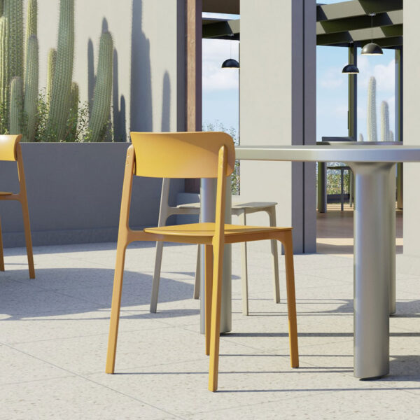 silla plástico para exterior clay