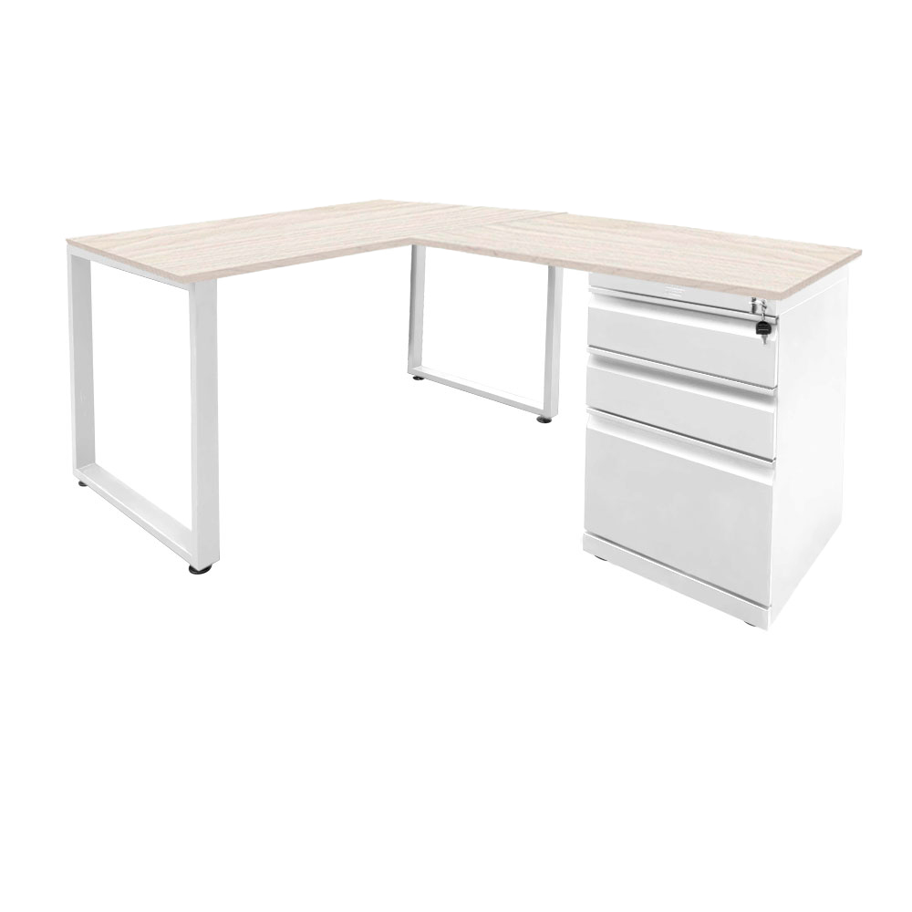 Escritorio Gerencial en L Tipo C Blanco - Blanco - Artiko