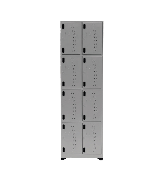 Locker Metálico 8 Puestos 200 cm - Gris